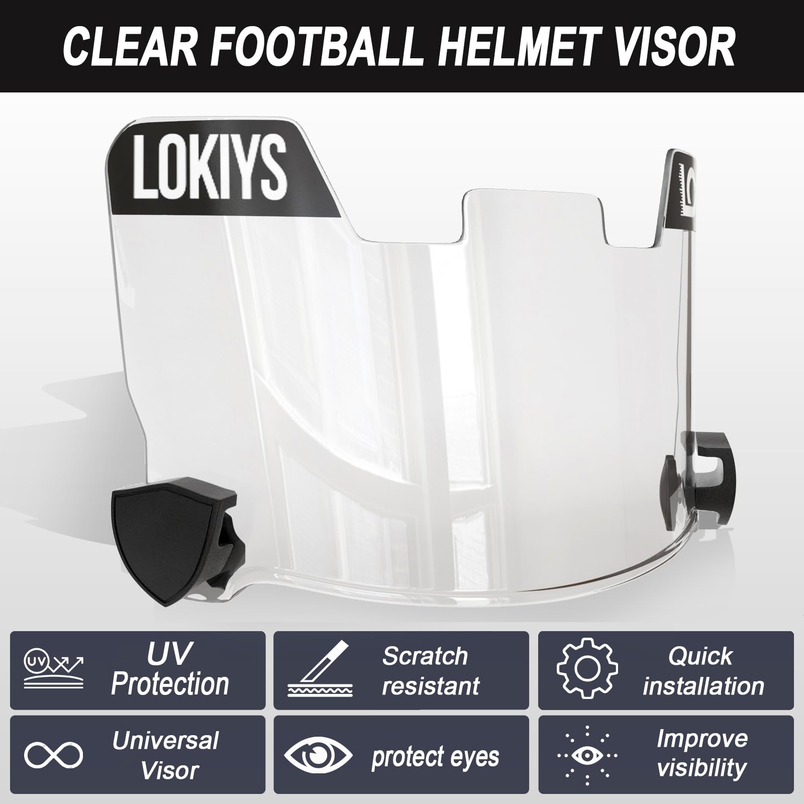 LOKIYS visera instalada en casco juvenil para visión sin deslumbramiento