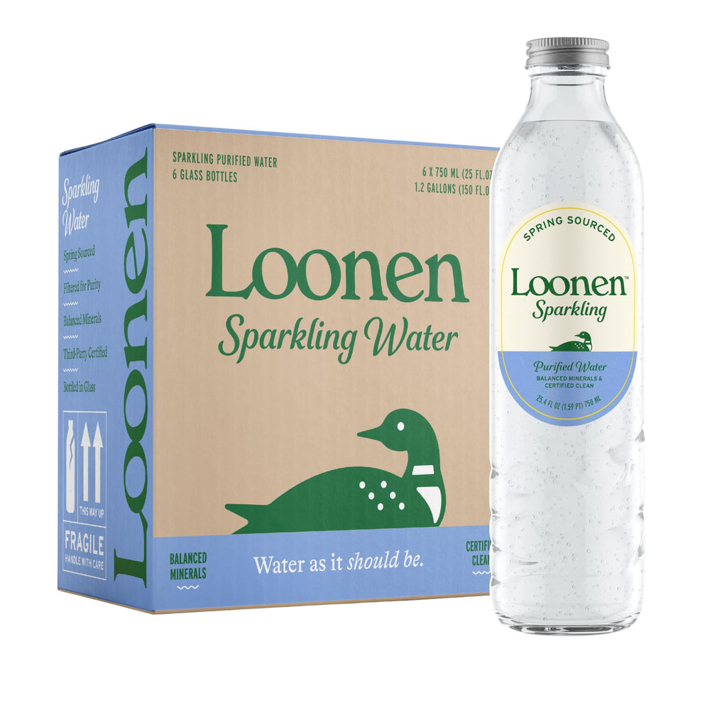 Loonen botella frontal 750 mL mostrando vidrio y diseño práctico