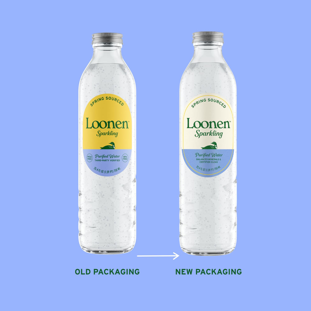 Loonen pack de seis botellas en ambiente doméstico mostrando conveniencia