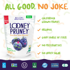 Looney Pruney close-up showing prune texture and natural sweetness