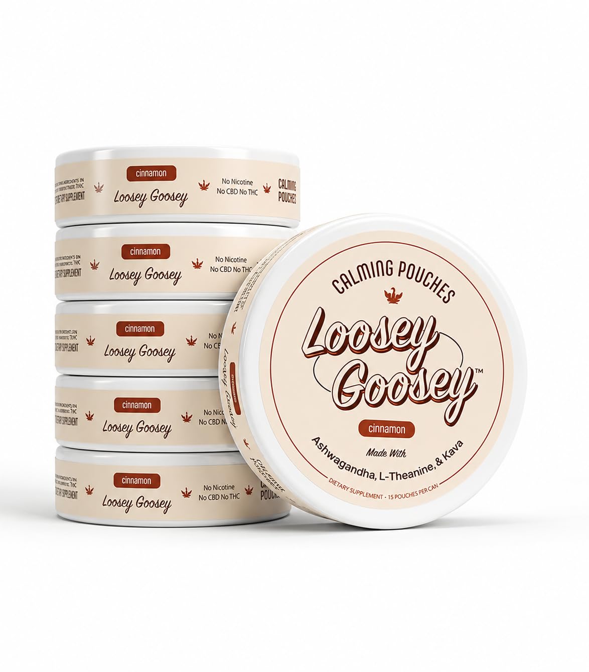 Loosey Goosey: los cinco botes del paquete, conveniencia y stock para uso prolongado.