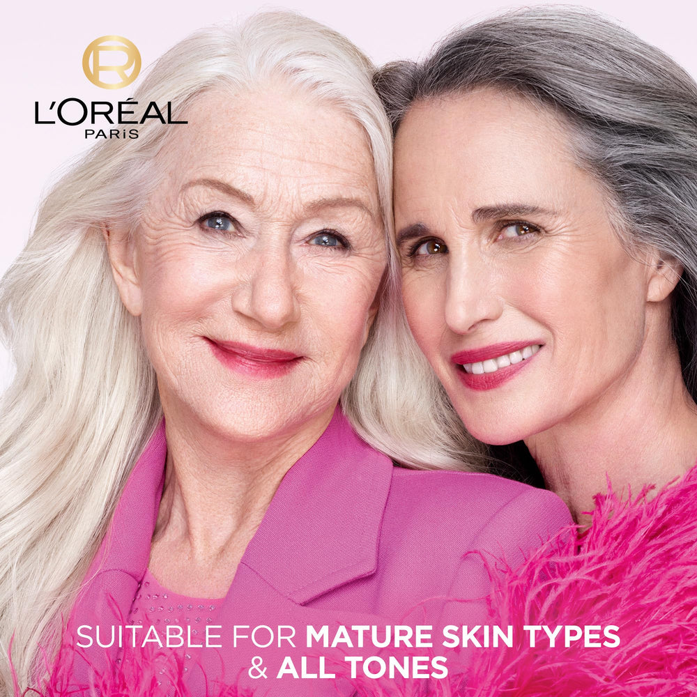 L'Oreal Paris comparación de tamaño en mano mostrando formato práctico de 1.7 oz
