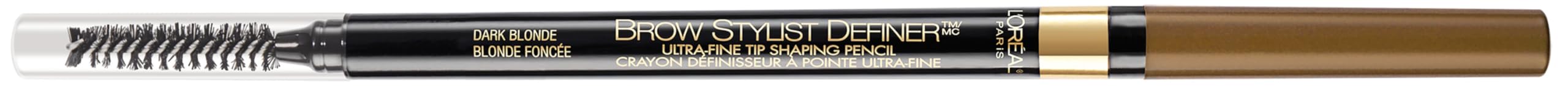 L'Oreal Paris lápiz de cejas frontal, muestra diseño compacto y práctico