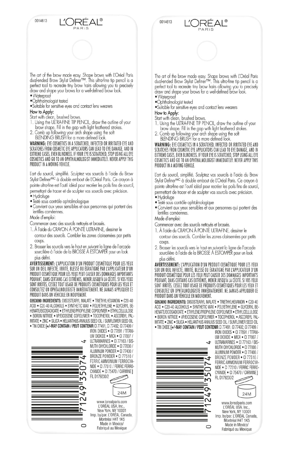L'Oreal Paris spoolie en detalle, peina y difumina para aspecto natural