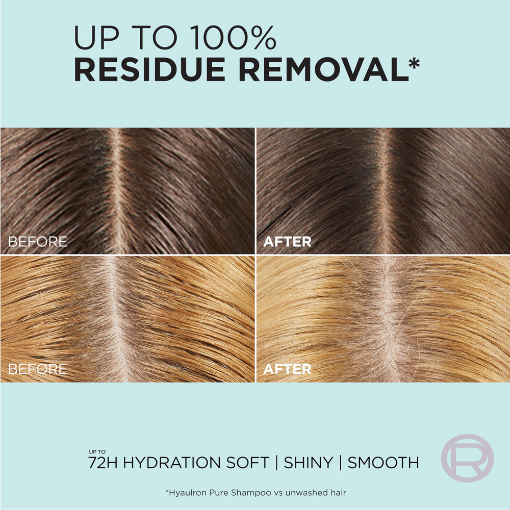 L'Oreal Paris producto en uso sobre cabello mojado, sensación de limpieza inmediata