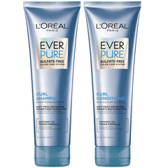 L'Oreal Paris front packaging showing shampoo and conditioner, clear product view and brand benefit