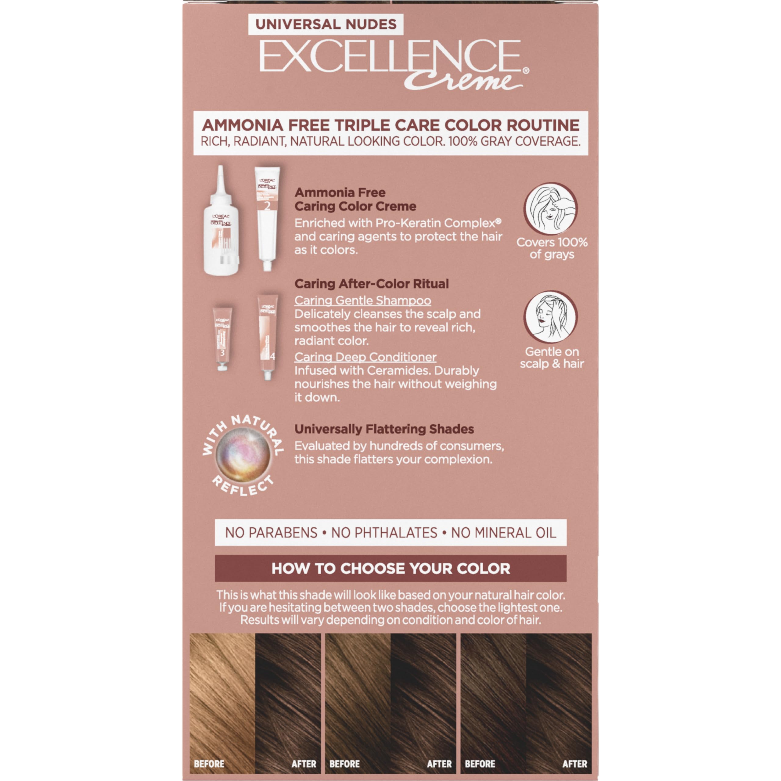 L'Oreal Paris etiqueta con ingredientes y precauciones, información clara para uso responsable