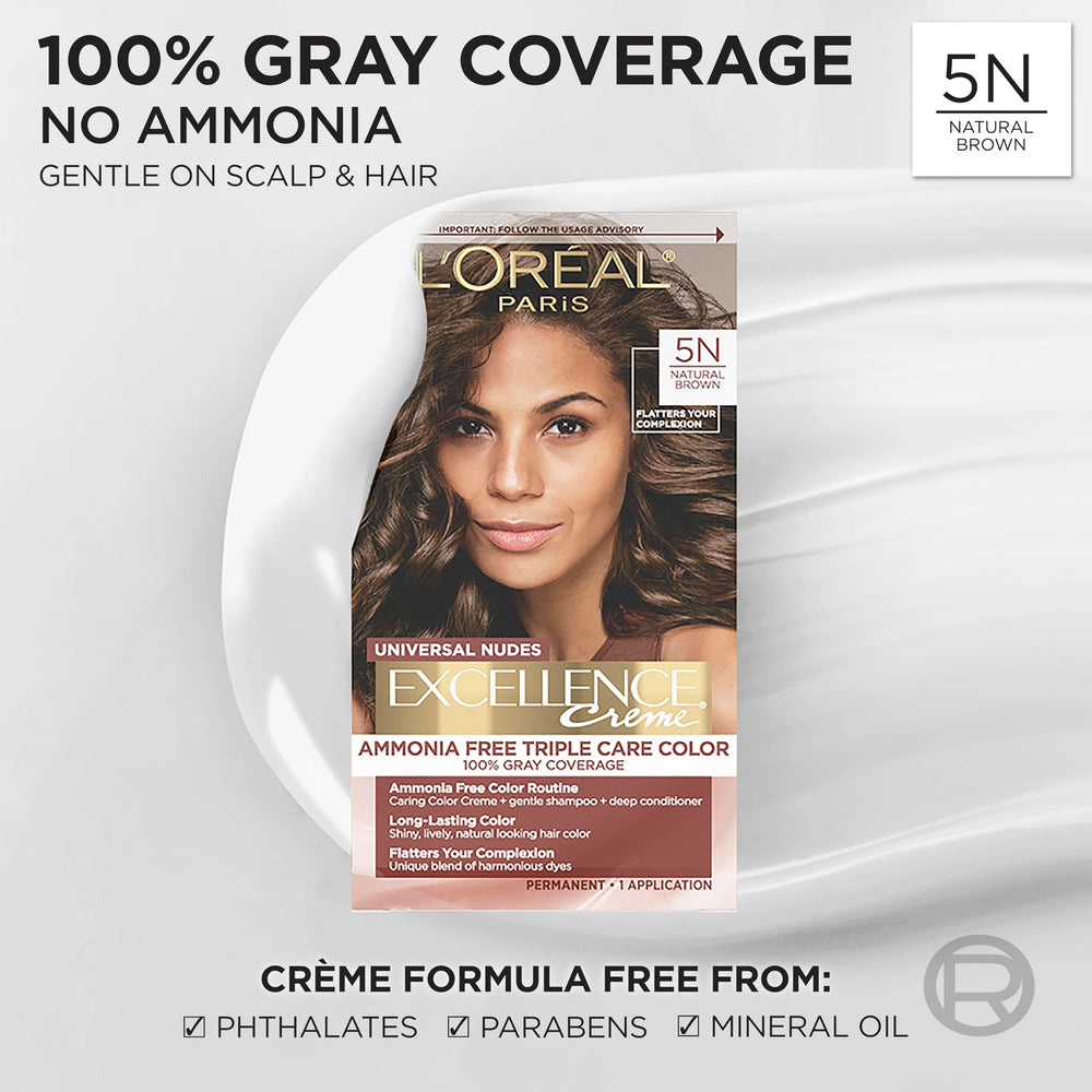 L'Oreal Paris detalle de la textura cremosa de la fórmula sin amoníaco, aplicación suave y uniforme