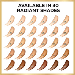 L'Oreal Paris aplicación sobre rostro de mujer logrando cobertura natural