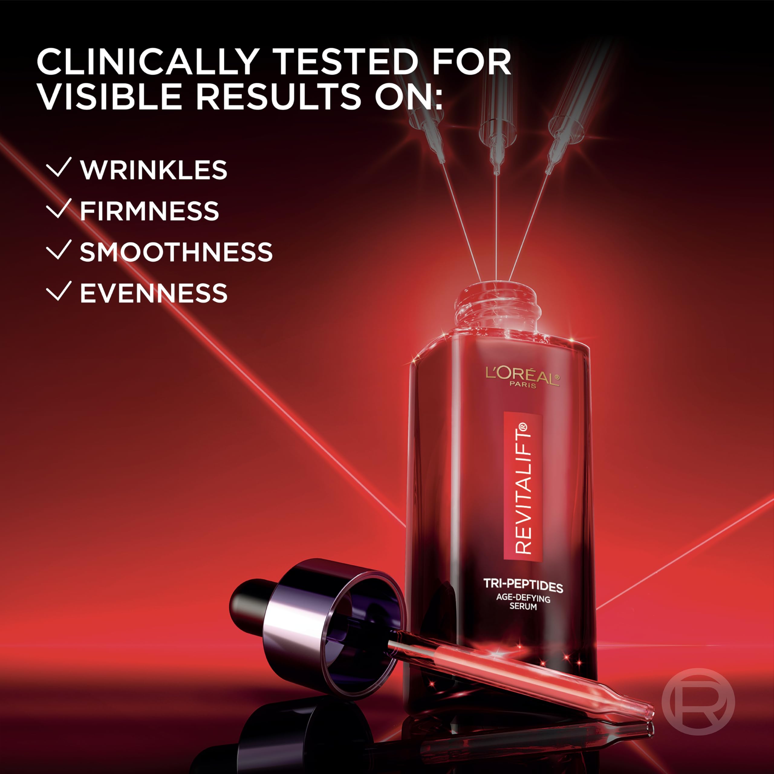 L'Oreal Paris envase 30 ml junto a objetos para comparar tamaño práctico