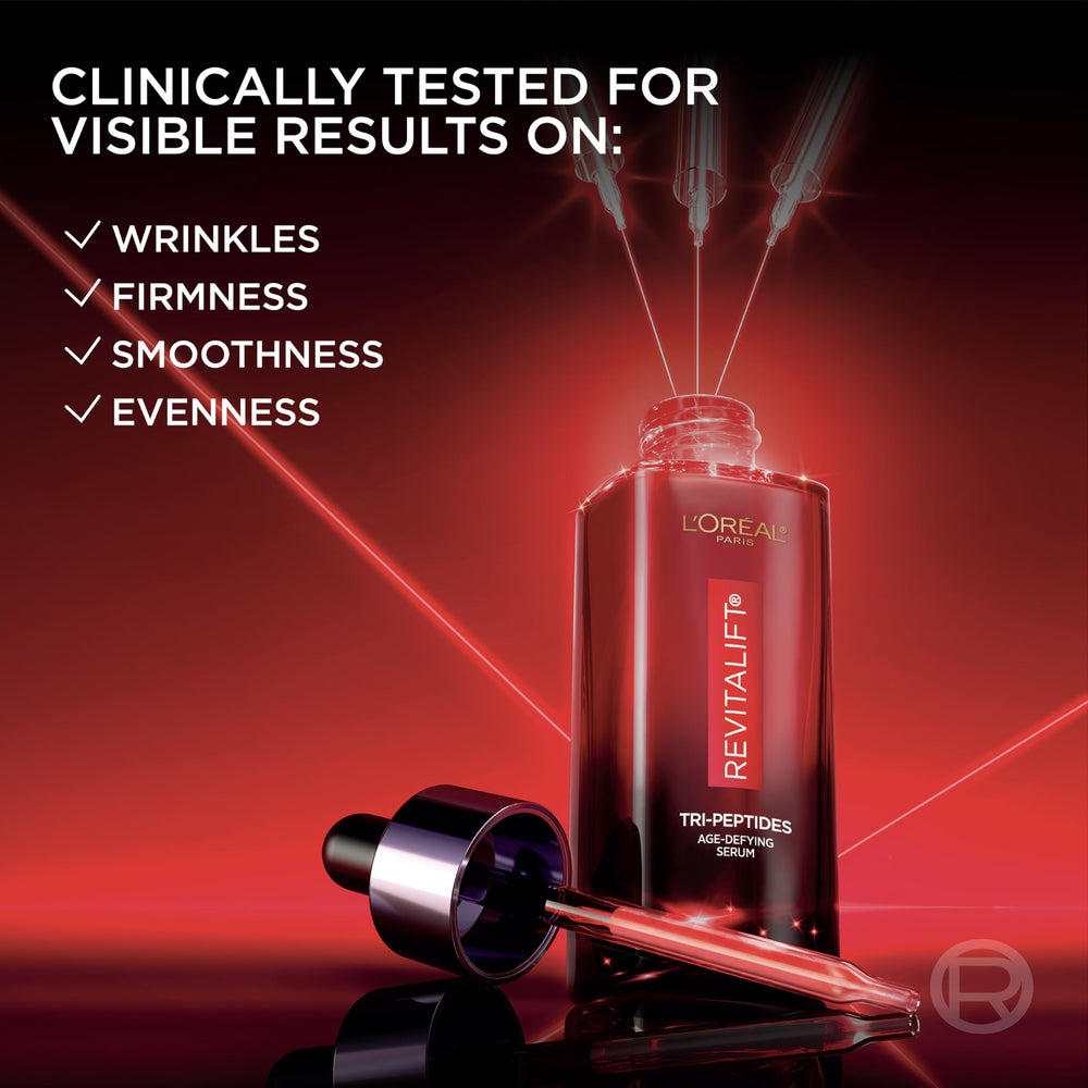 L'Oreal Paris envase 30 ml junto a objetos para comparar tamaño práctico