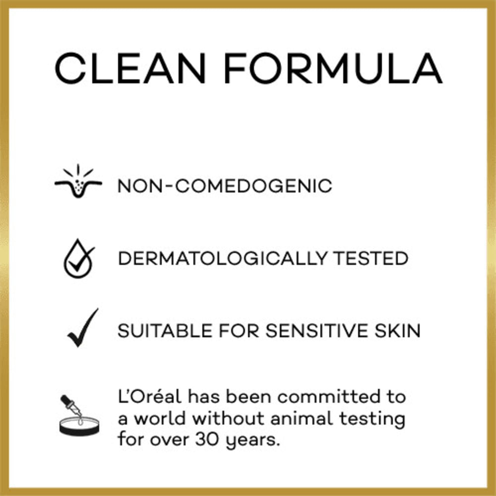 L'Oreal Paris comparación de tamaño 1 onza para referencia de escala