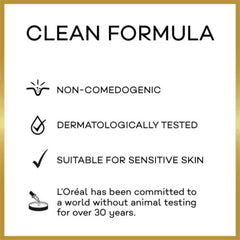 L'Oreal Paris comparación de tamaño 1 onza para referencia de escala