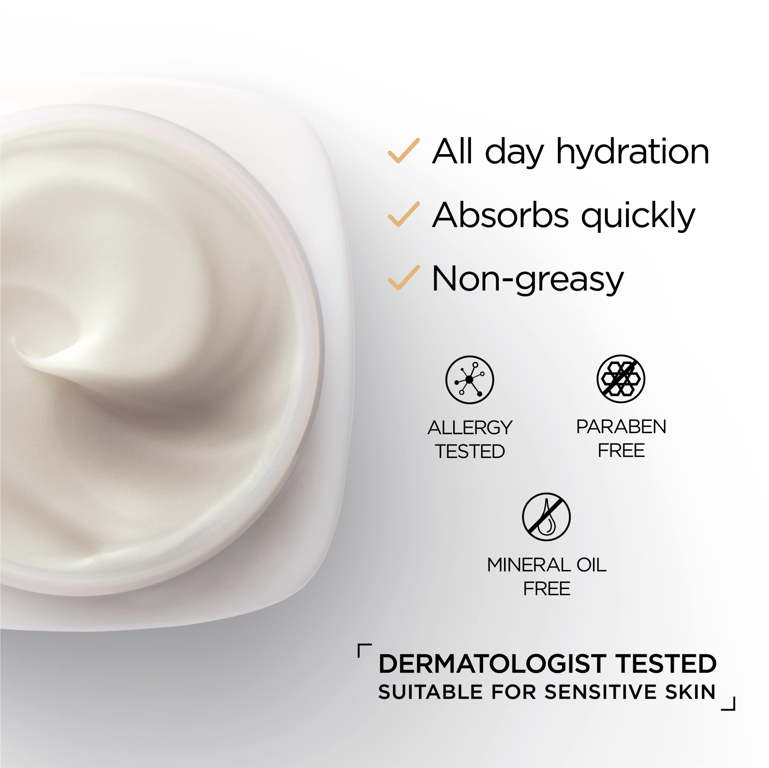 L'Oreal Paris crema en mano para comparar tamaño y uso
