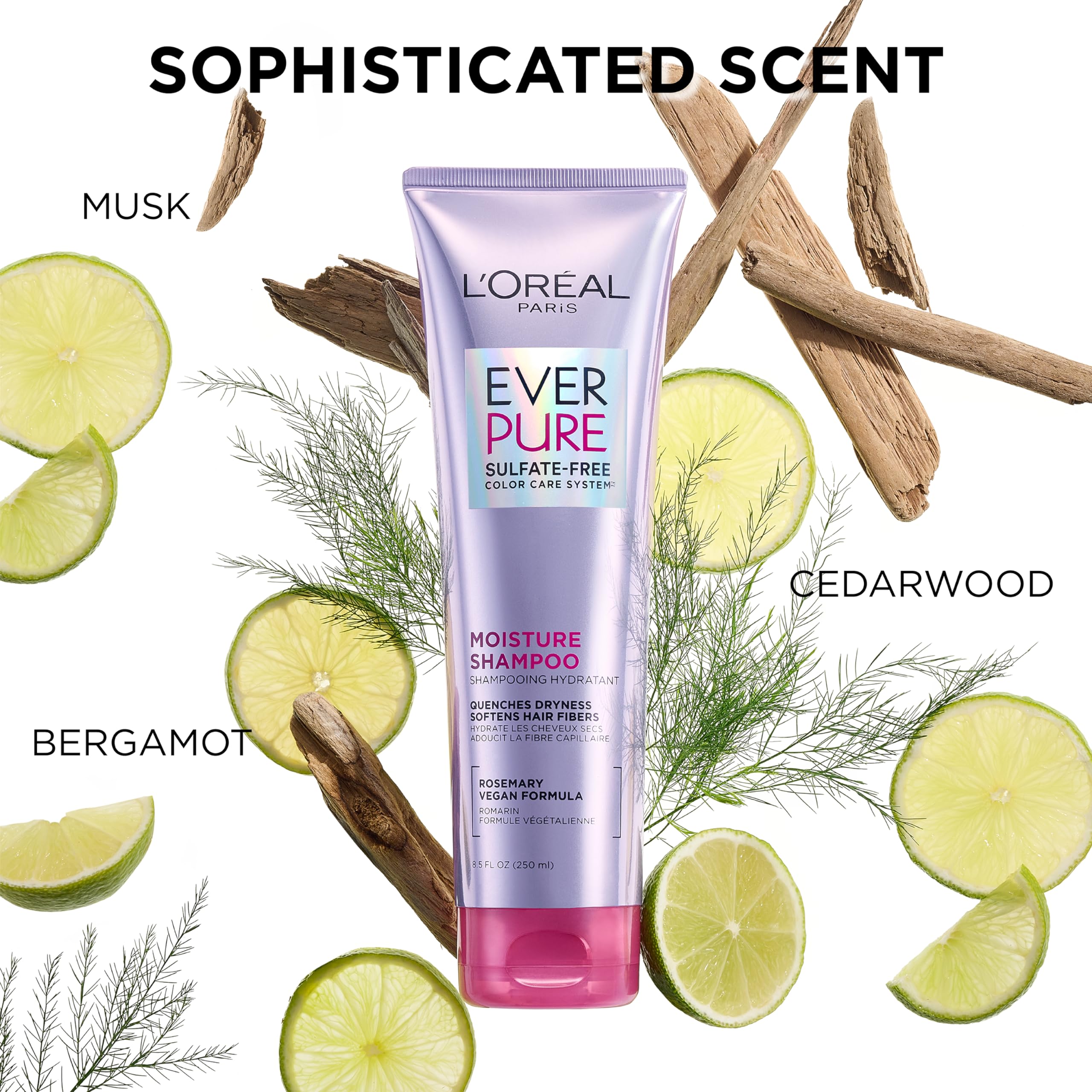 L'Oreal Paris acondicionador EverPure aplicado en mechón para desenredar