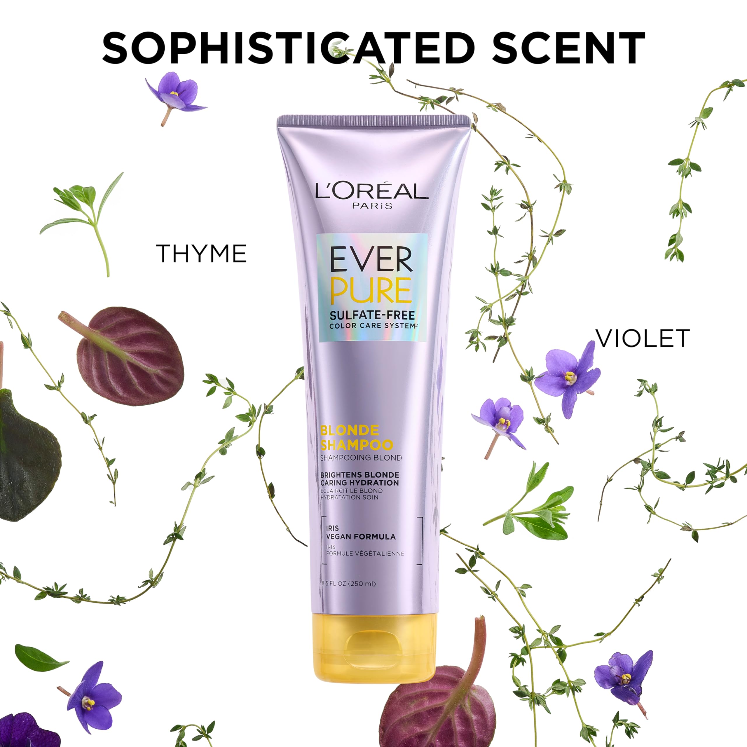 L'Oreal Paris EverPure Blonde comparación de tamaño ideal para rutina