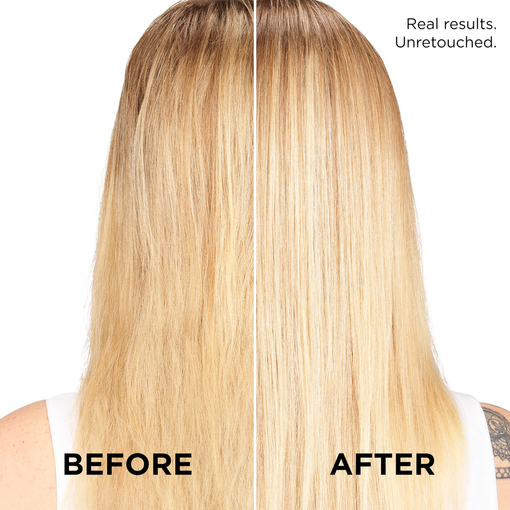 L'Oreal Paris EverPure Blonde en uso demostrando limpieza suave y brillo