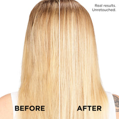 L'Oreal Paris EverPure Blonde en uso demostrando limpieza suave y brillo