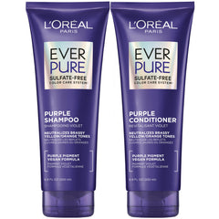L'Oreal Paris set frontal mostrando champú y acondicionador para tonos fríos