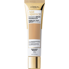 L'Oreal Paris frasco frontal mostrando tono Nude Beige y acabado radiante
