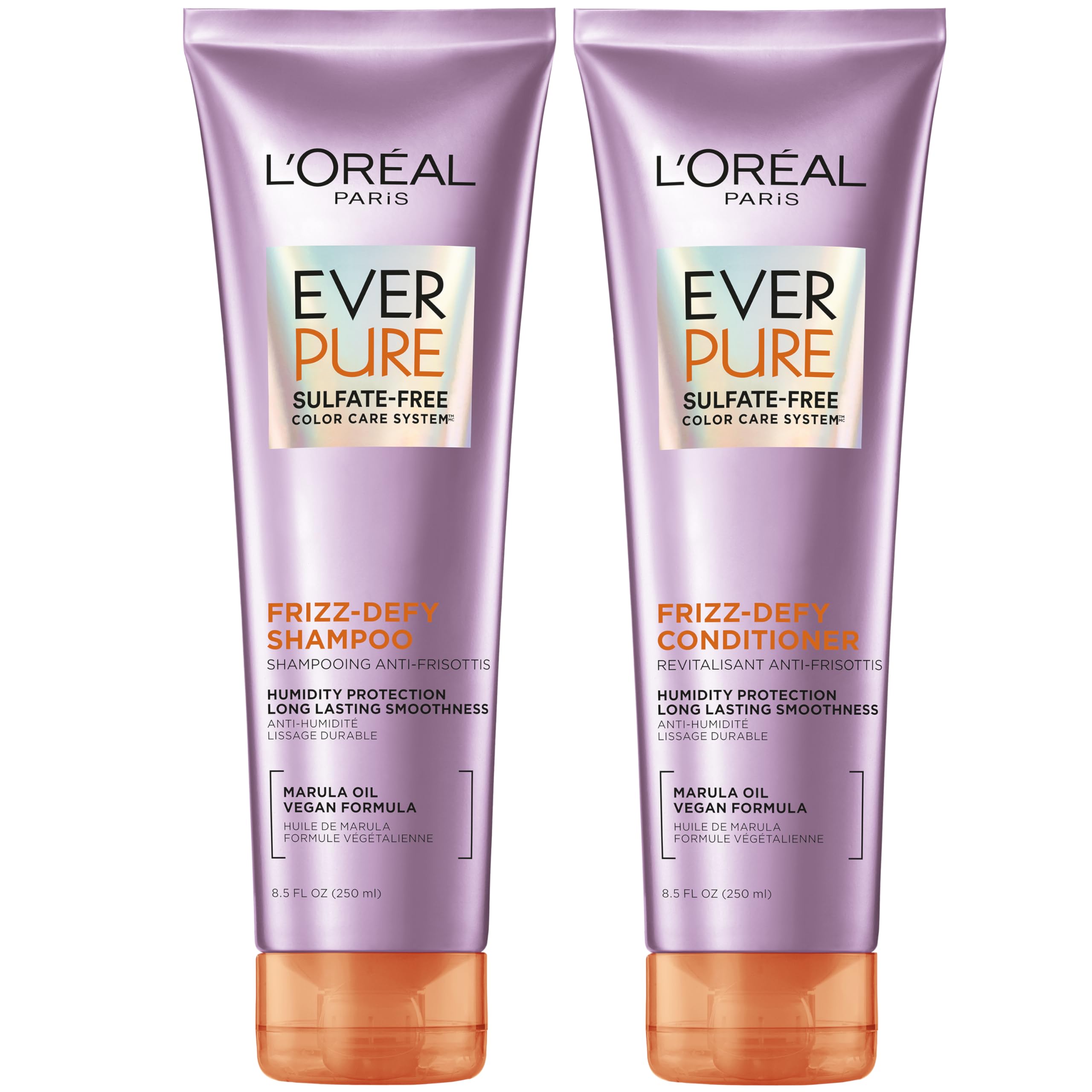 L'Oreal Paris set frente del empaque muestra control de frizz y color