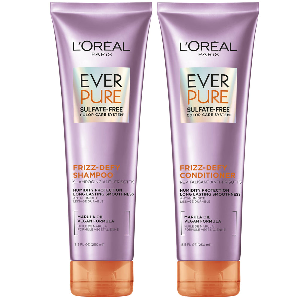 L'Oreal Paris set frente del empaque muestra control de frizz y color