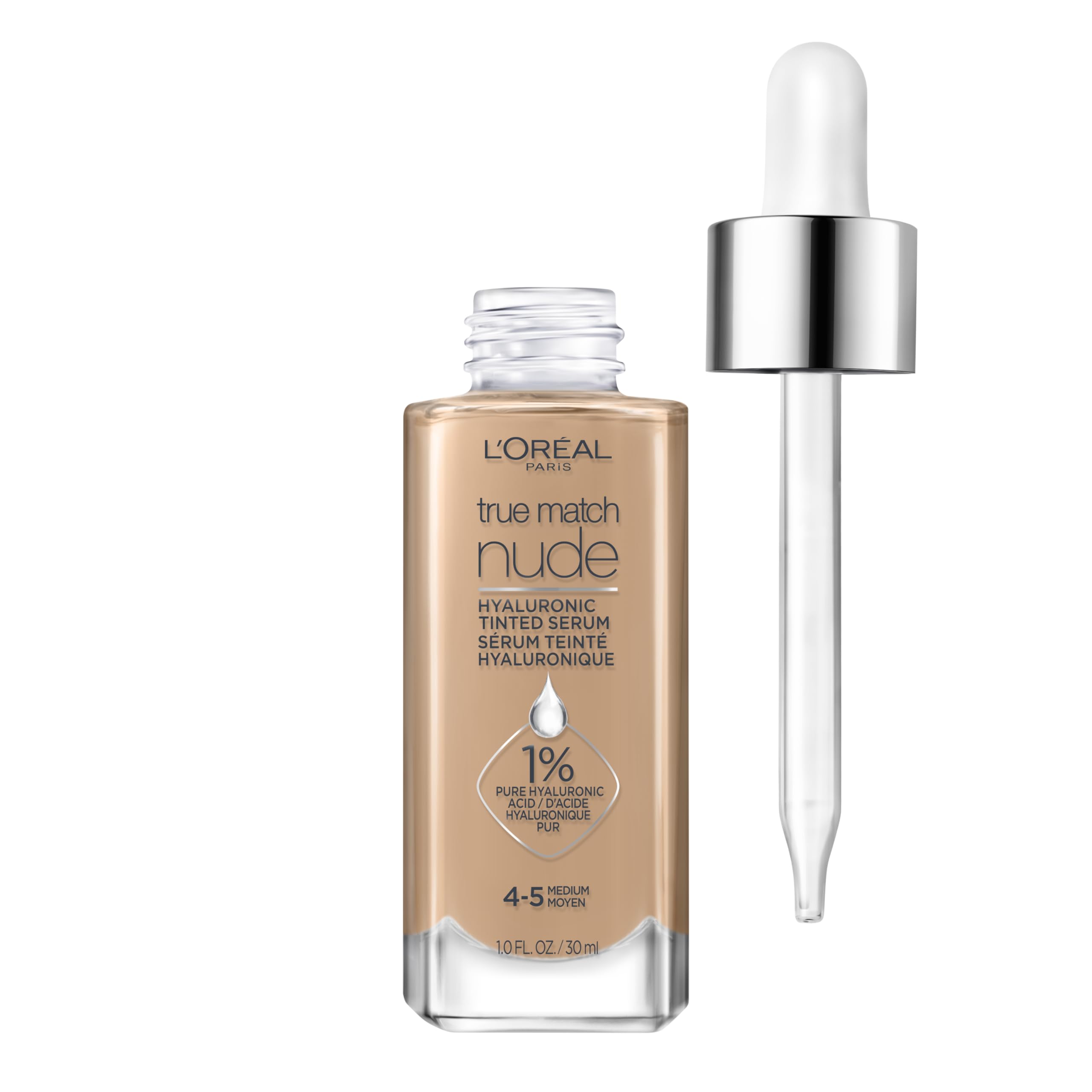 L'Oreal Paris frente del envase True Match Nude, presentación clara y profesional