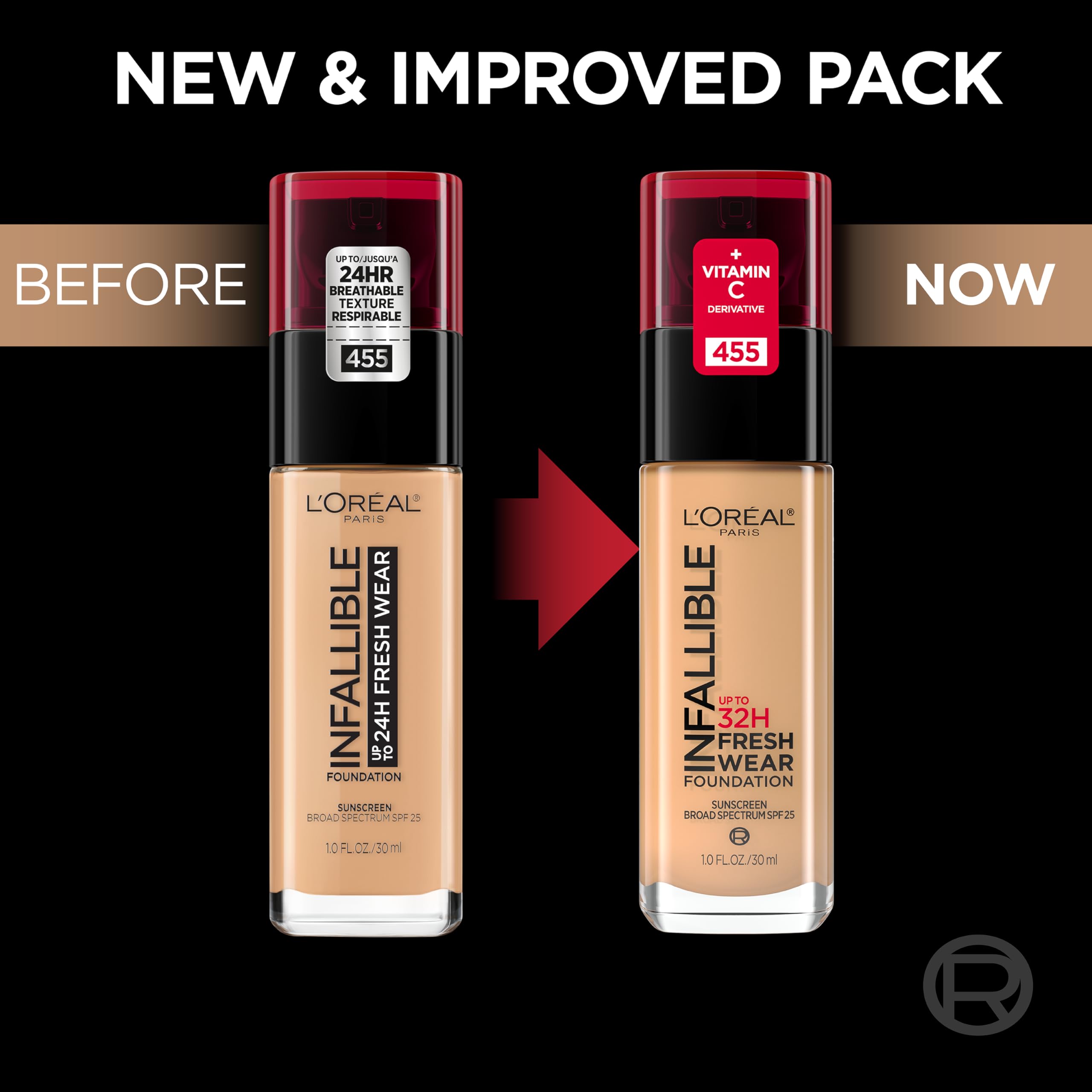 L'Oreal Paris gota de textura ligera que muestra cobertura modulable