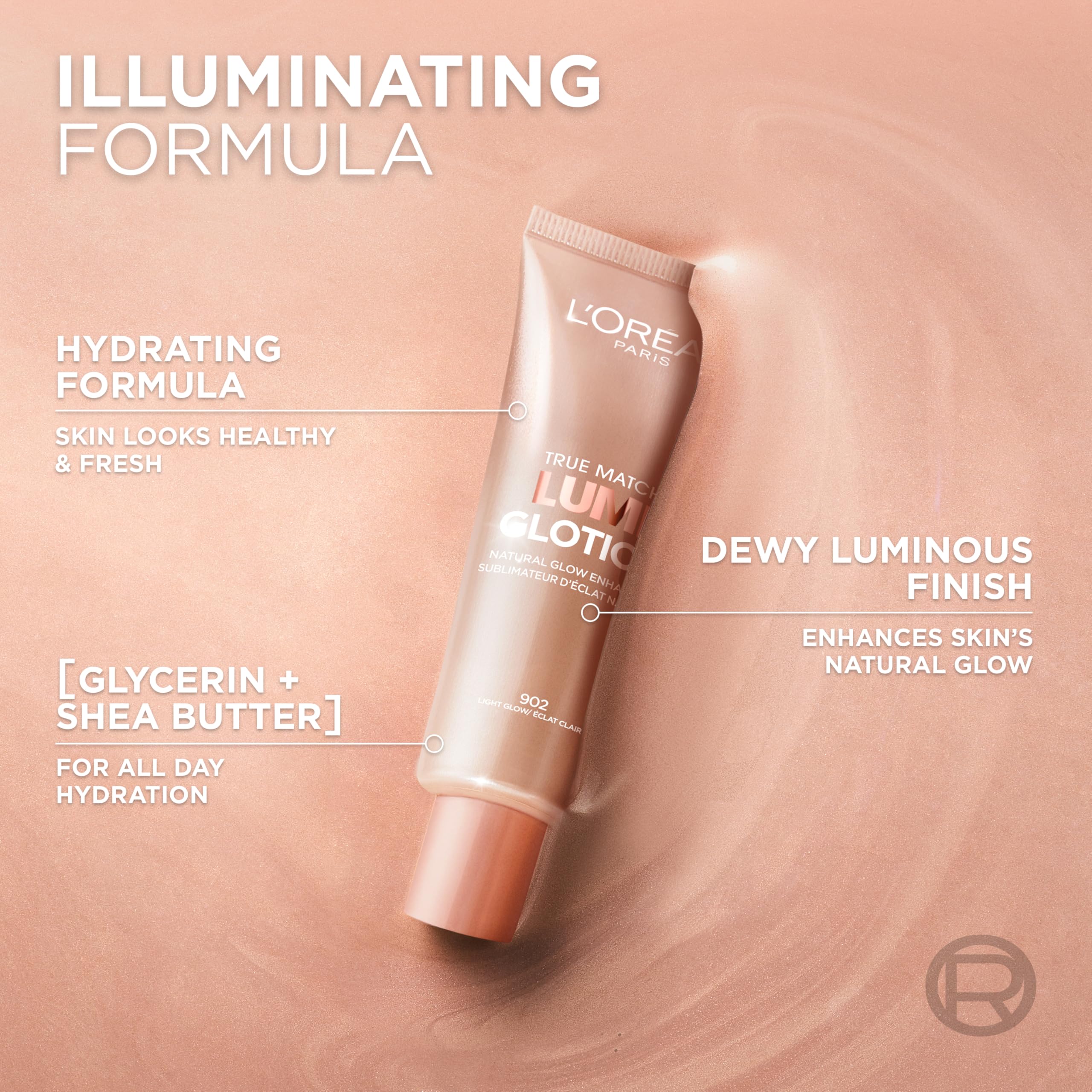L'Oreal Paris mezcla con base facial para un acabado radiante y confortable
