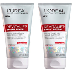 L'Oreal Paris frente del limpiador mostrando diseño y beneficio luminosidad
