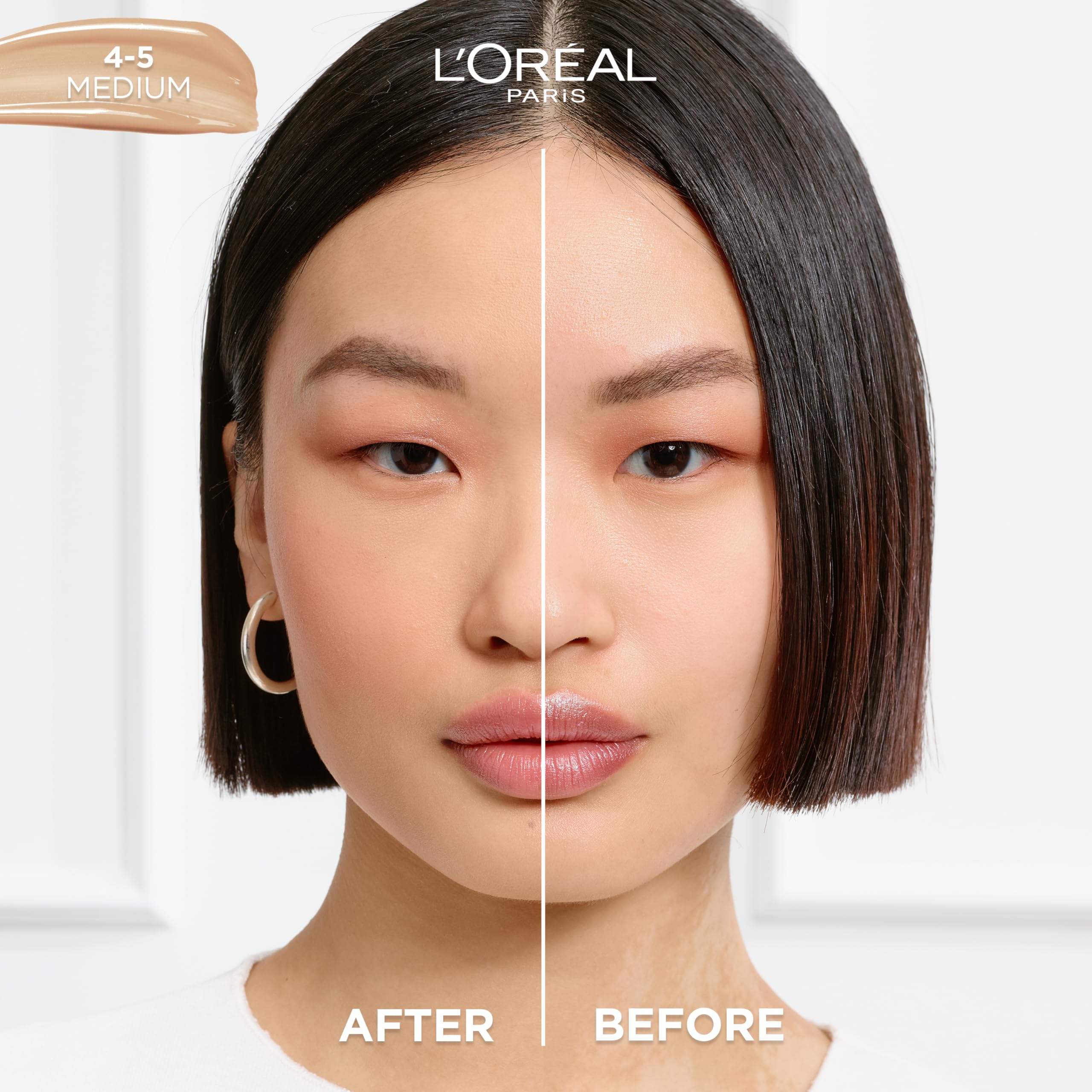 L'Oreal Paris textura del sérum en gota, muestra hidratación ligera inmediata