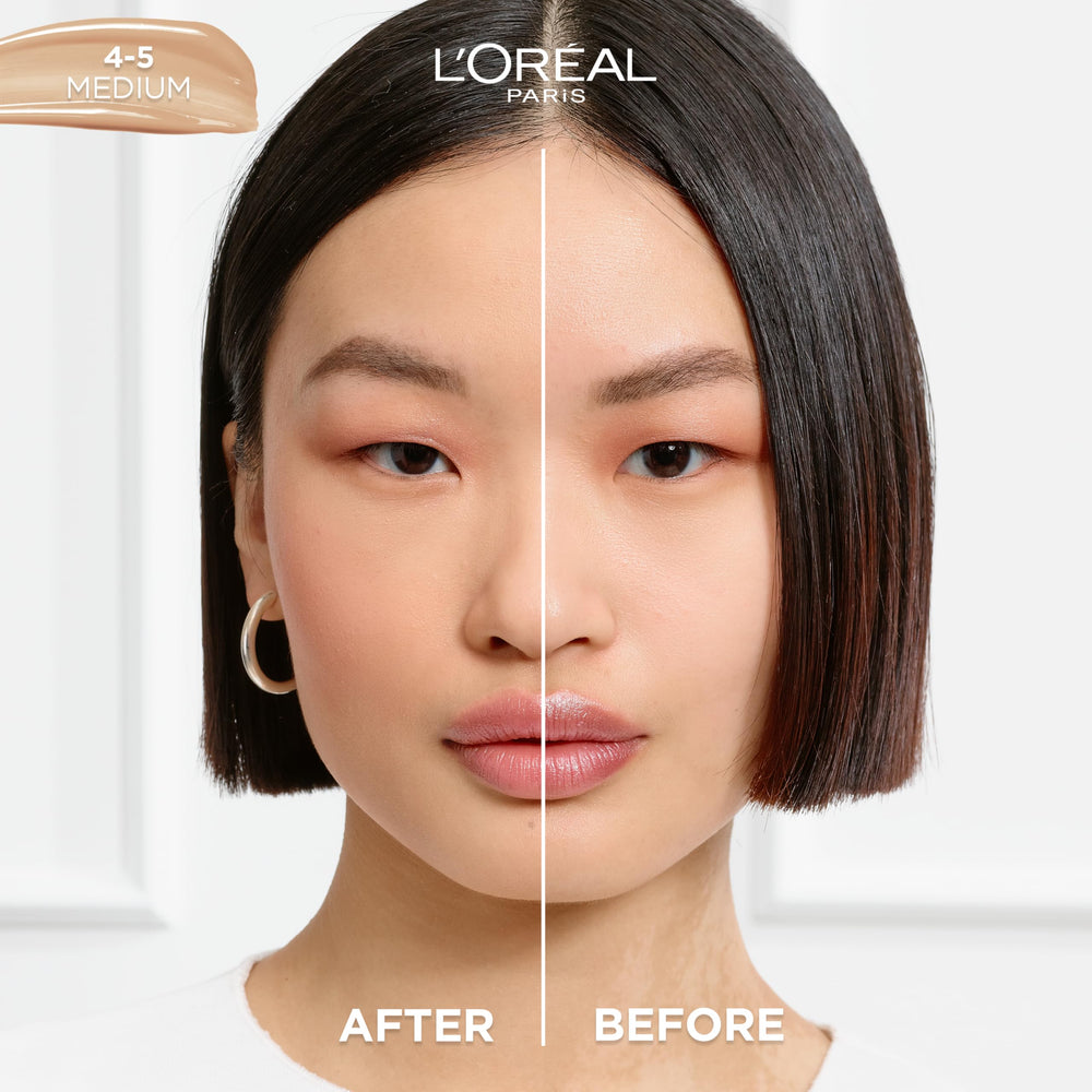L'Oreal Paris textura del sérum en gota, muestra hidratación ligera inmediata
