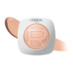 L'Oreal Paris vista frontal del envase con espejo y aplicador, práctica para retoques