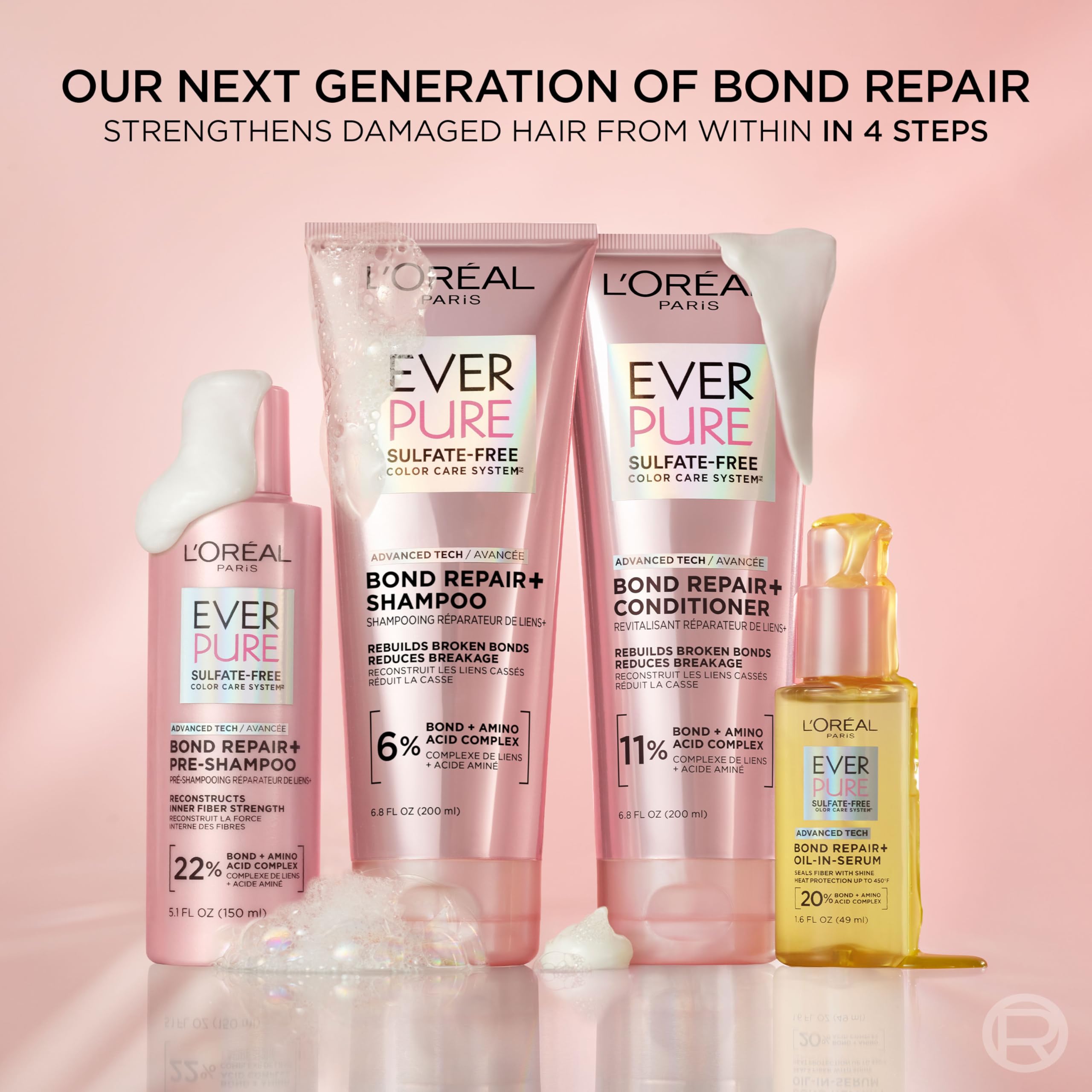 L'Oreal Paris aplicación en ducha demostrando limpieza y cuidado del color