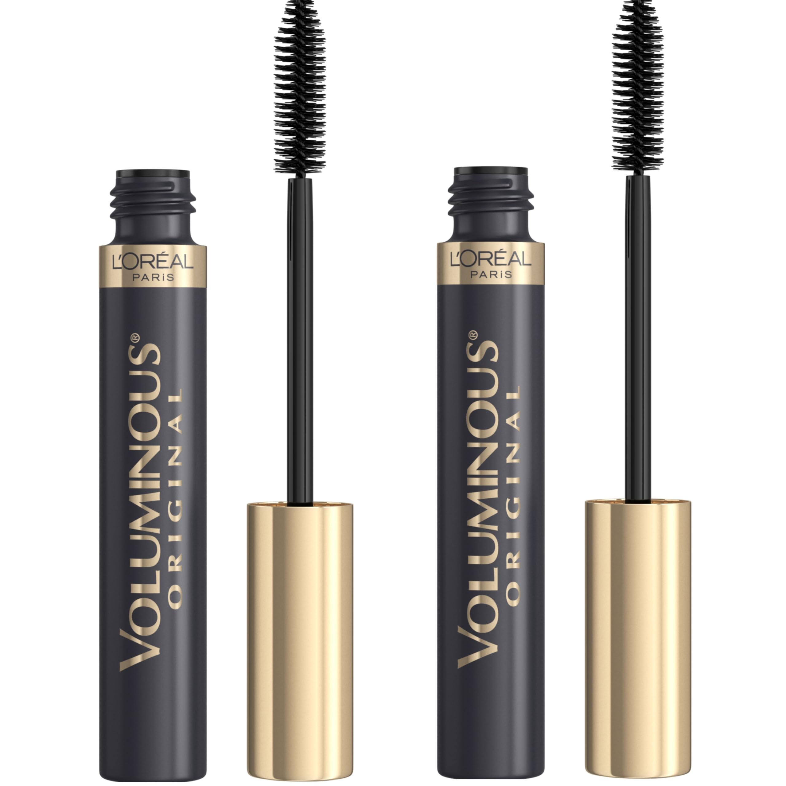 L'Oreal Paris vista frontal del envase mostrando el diseño y beneficio de volumen