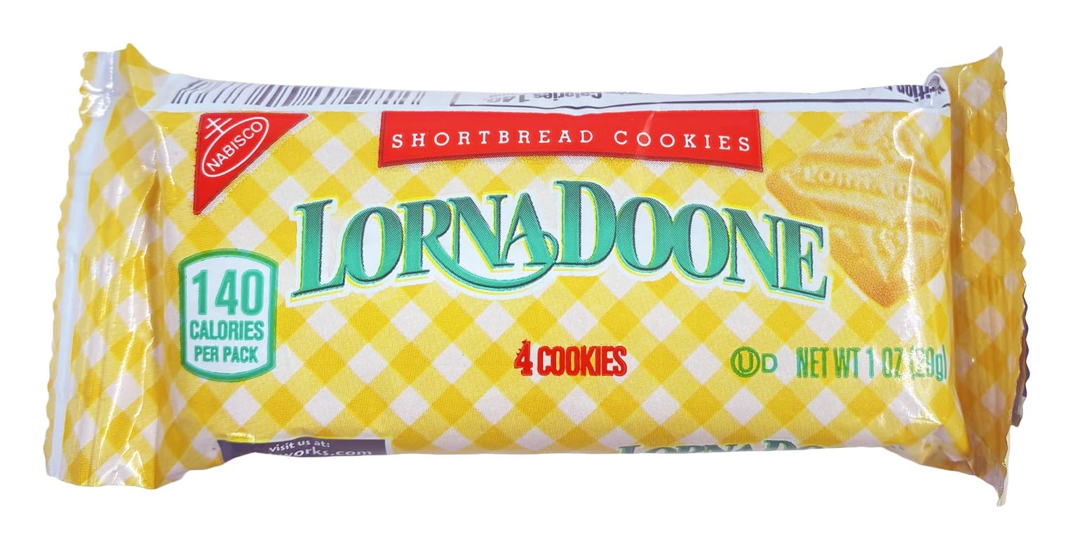 Lorna Doone textura cercana de galletas shortbread que resalta su aspecto mantecoso
