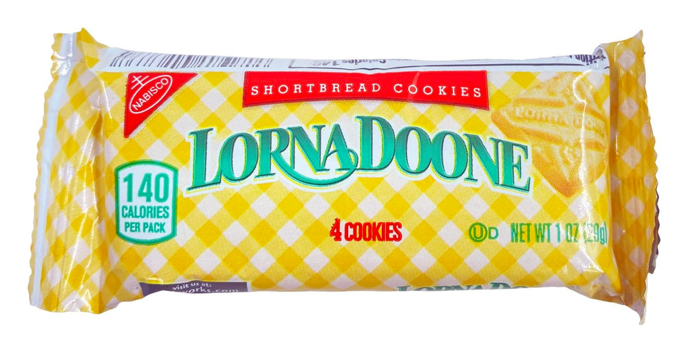 Lorna Doone textura cercana de galletas shortbread que resalta su aspecto mantecoso