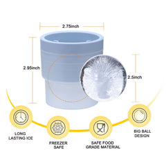 LORSIA moldes de bolas de hielo cerrados sin fugas, cómodos y apilables