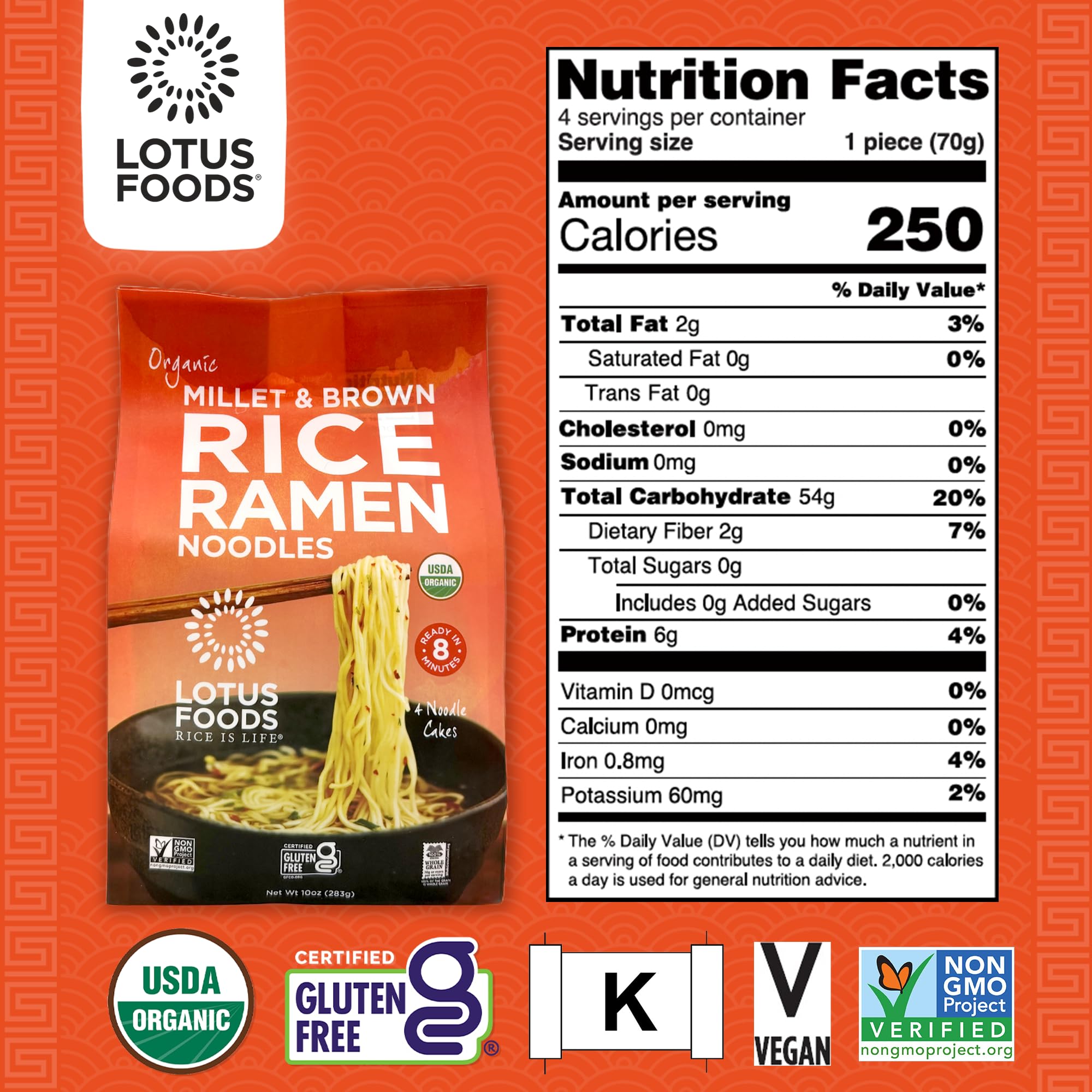 Lotus Foods fideos en tazón listo para comer, versatilidad y sabor limpio