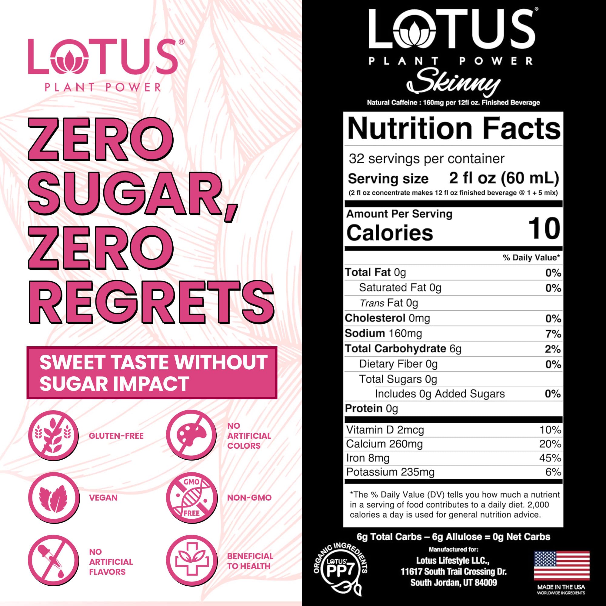 Lotus Plant Power botella rodeada de ingredientes naturales para transmitir origen vegetal