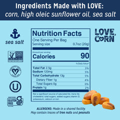 Love Corn close-up of roasted corn kernels highlighting crunchy texture and flavor