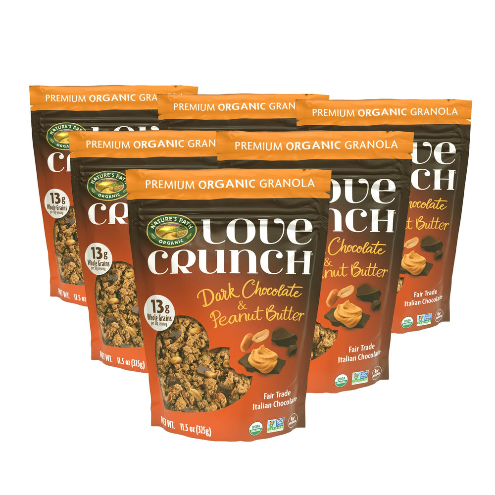Love Crunch primer plano de clusters crujientes para apreciar textura