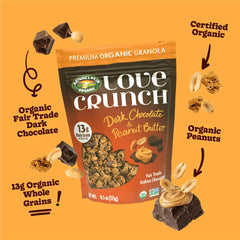 Love Crunch trozos de chocolate y cacahuates que realzan sabor