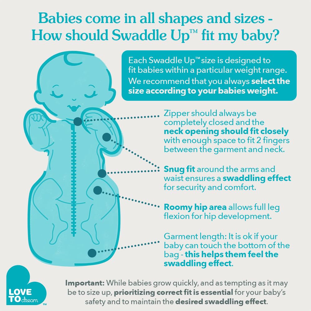 Love to Dream saco extendido plano, diseño sin velcro y acabado pulcro