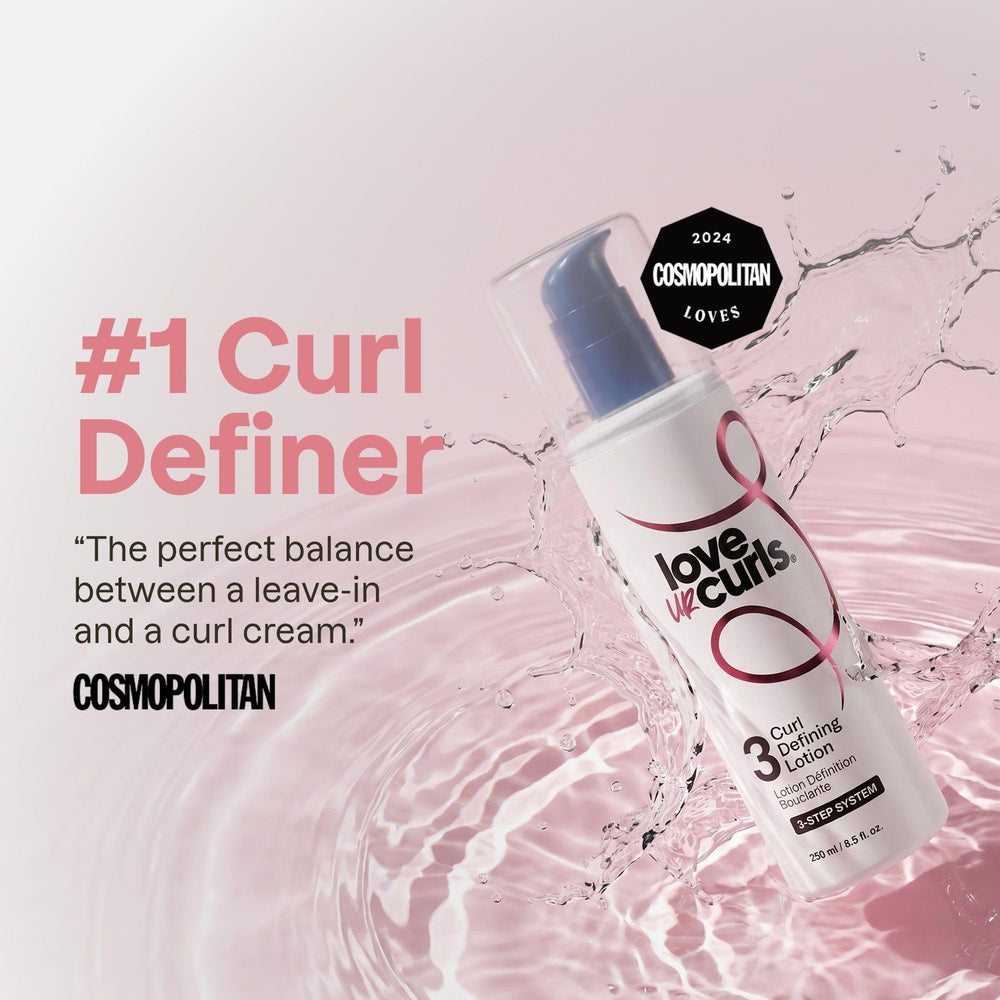 Love Ur Curls crema aplicada en mano para definición flexible y sin pegajosidad