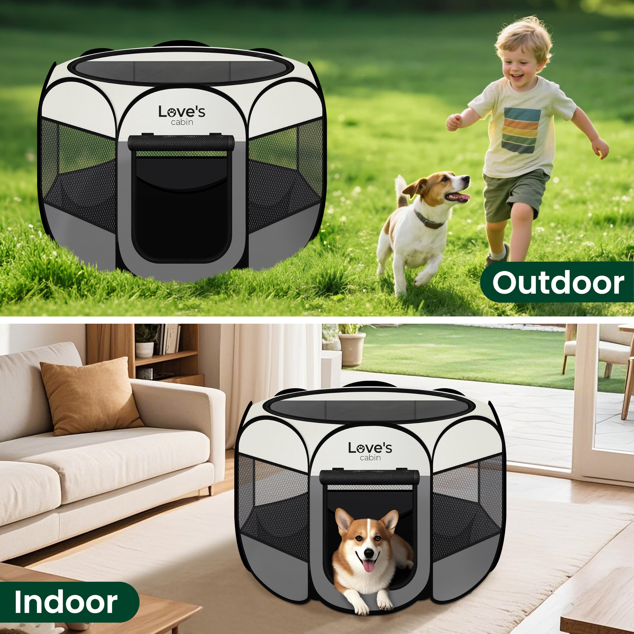 Love's cabin comparación de tamaño con mascota para elegir talla