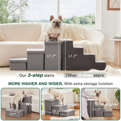 Love's cabin perro subiendo peldaños que facilita acceso seguro