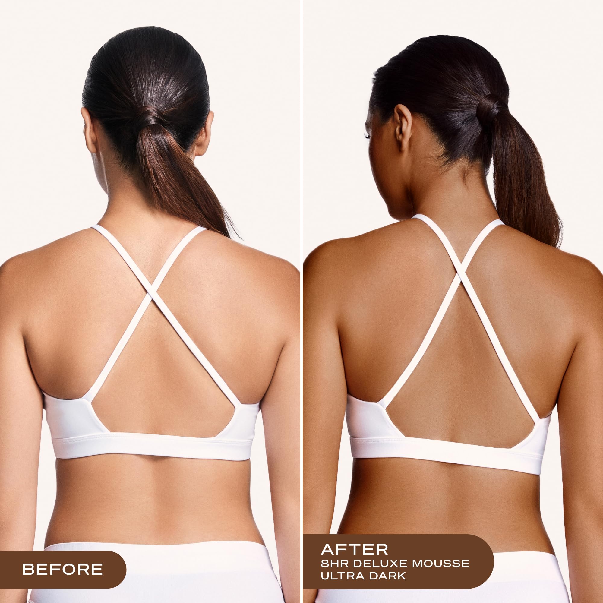 Loving Tan textura de espuma en primer plano que facilita un bronceado uniforme
