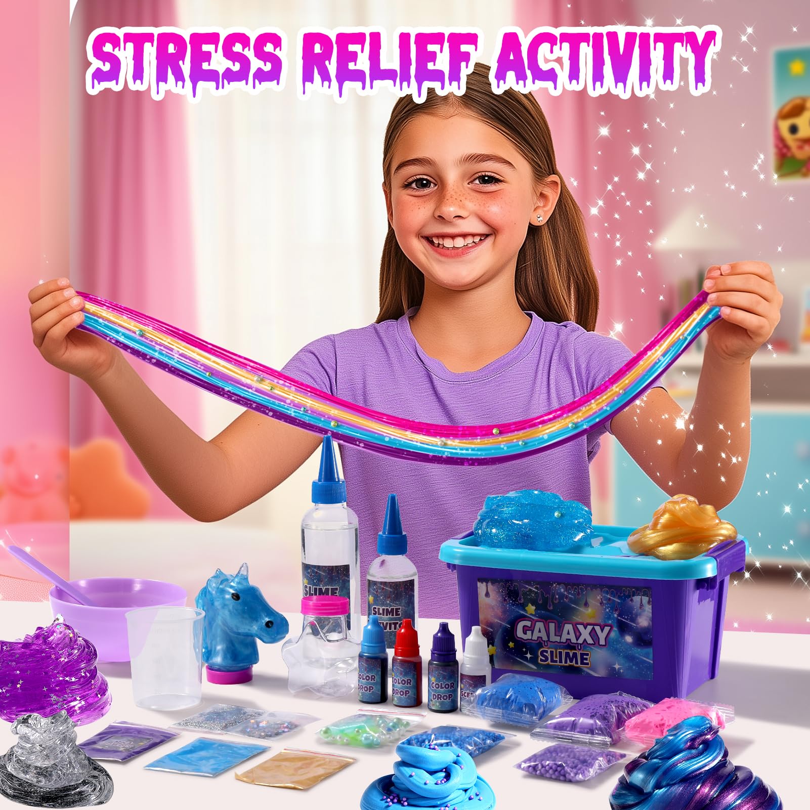 LPFEZRS pegatinas que brillan en la oscuridad aplicadas en slime divertido