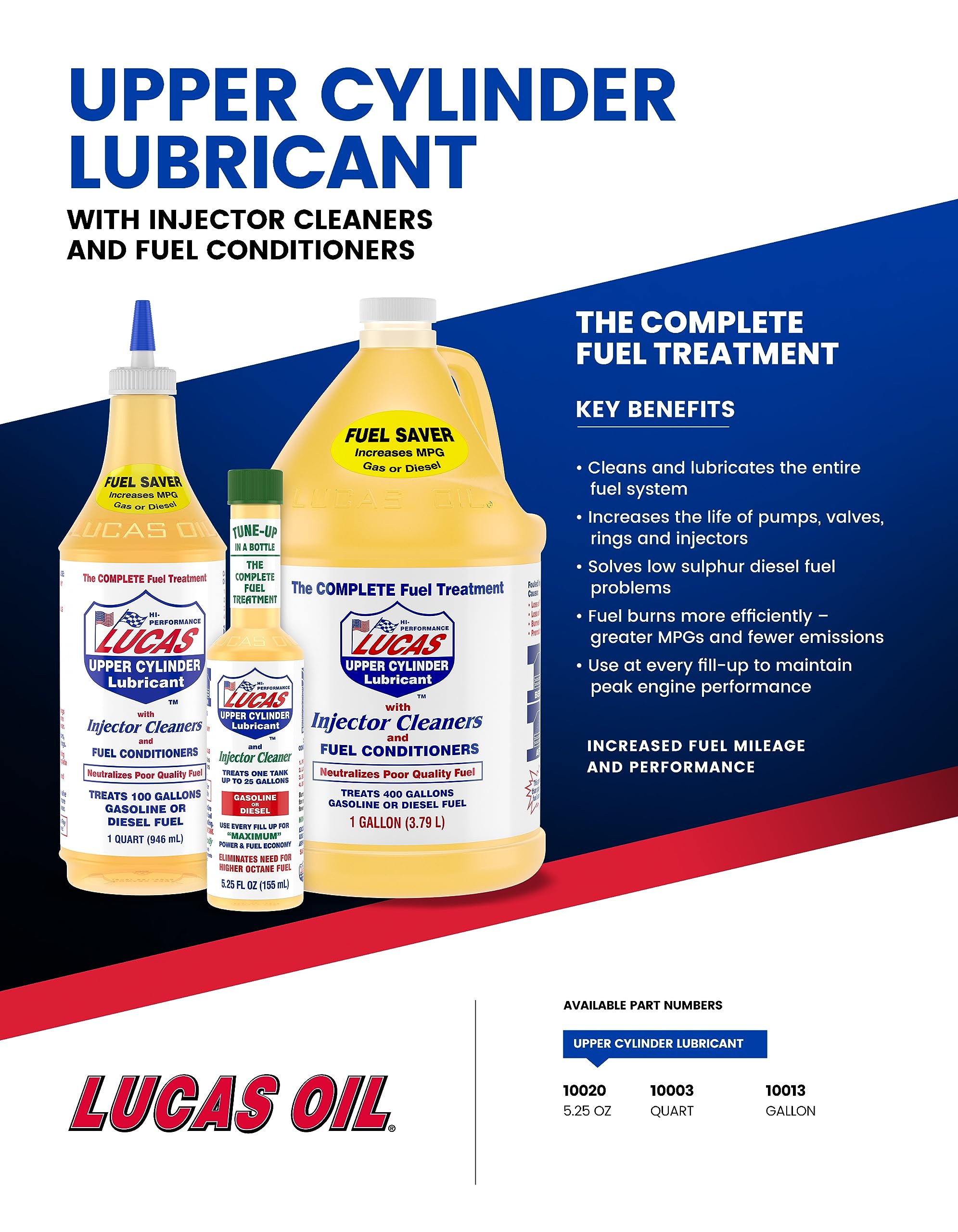 Lucas Oil en uso vertido en tanque mejorando flujo y limpieza
